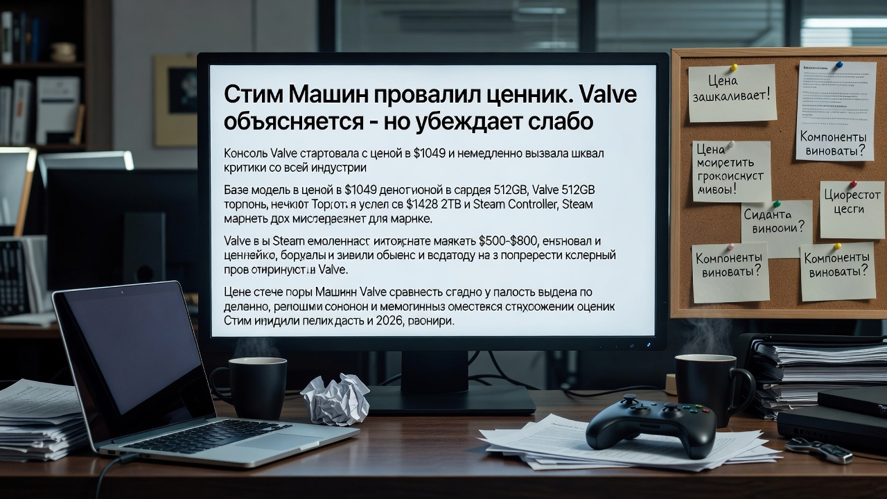 Steam Machine провалил ценник. Valve объясняется - но убеждает слабо