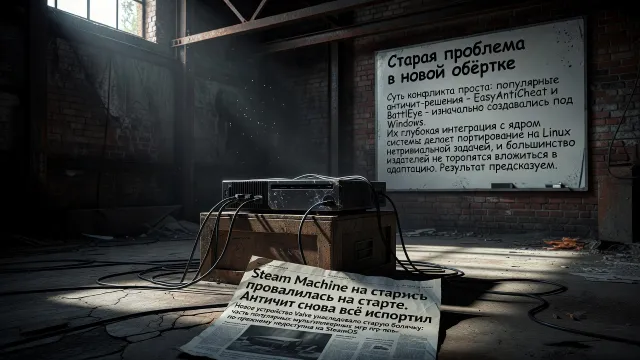 Steam Machine провалилась на старте. Античит снова всё испортил
